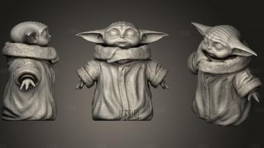Baby Yoda stl model for CNC